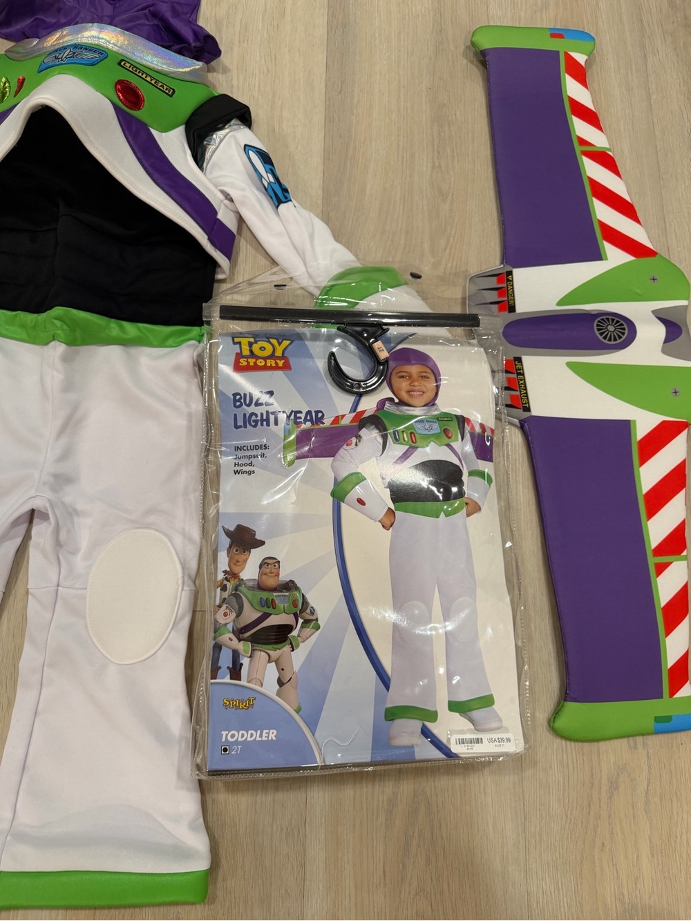 Toy Story Buzz Lightyear Toddler Costume - Picture 10 of 12